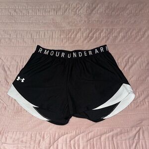 Under Armour Women's Athletic Black and White Shorts
